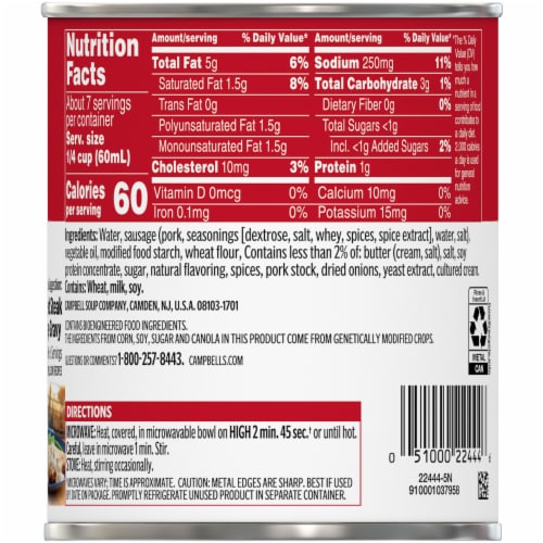 Campbell's® Country Style Sausage Gravy Perspective: right