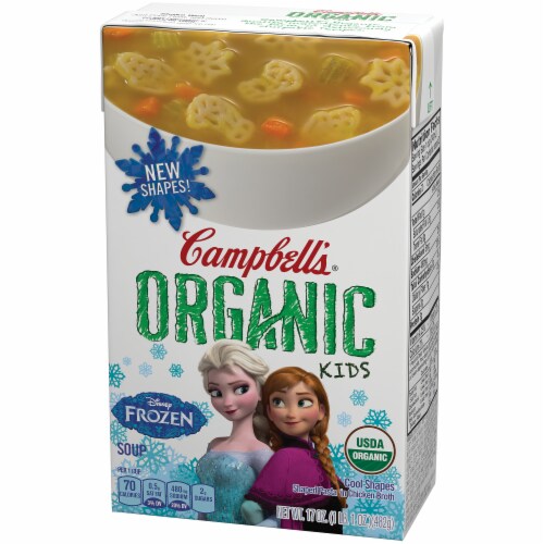 Campbell's Organic Kid Disney Princess Frozen Chicken Broth Perspective: right