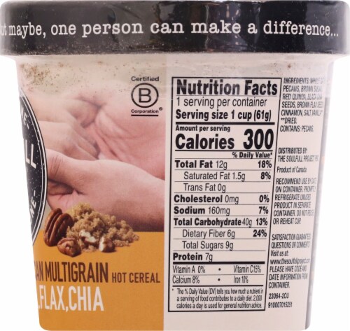 The Soulfull Project Brown Sugar Pecan Multigrain Hot Cereal Perspective: right