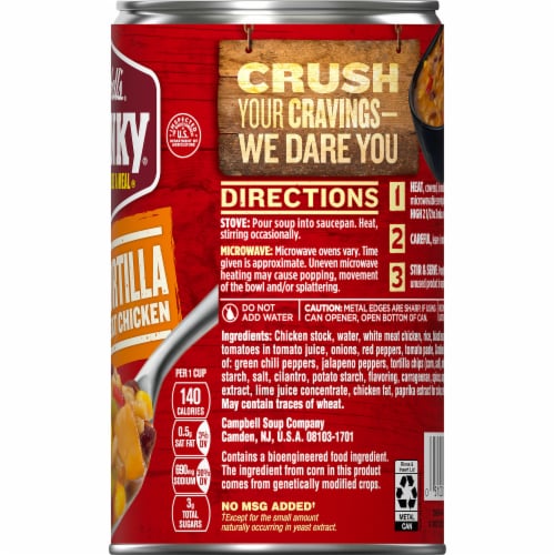 Campbell's Chunky Soup Chicken Tortilla Soup with Grilled White Meat Chicken Perspective: right