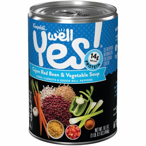 Campbell's Well Yes! Cajun Red Bean & Vegetable Soup Perspective: right