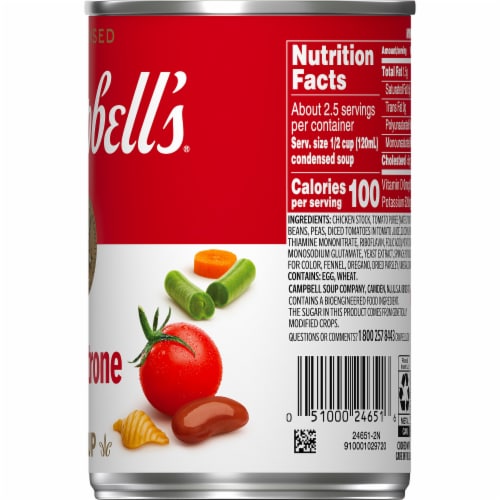 Campbell's® Condensed Minestrone Soup Perspective: right