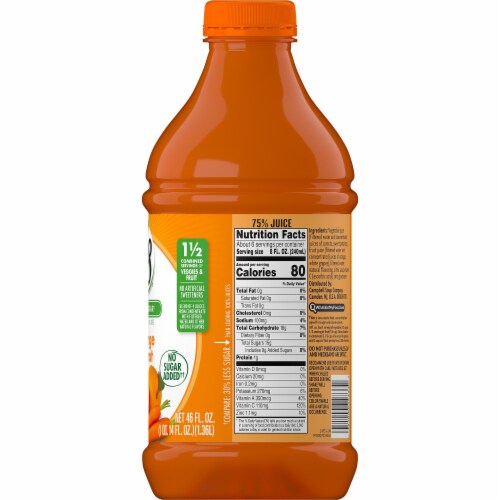 V8 Lower Sugar Orange Carrot Juice Beverage 46 fl oz Gerbes Super Markets