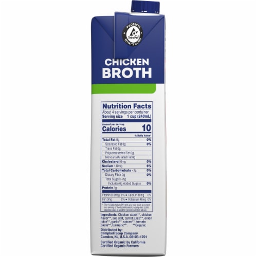 Swanson® Organic Low Sodium Chicken Broth Perspective: right