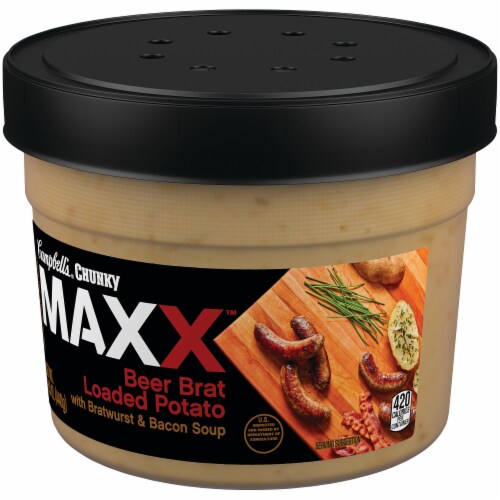 Campbell's Chunky Maxx Beer Brat Loaded Potato Soup Perspective: right
