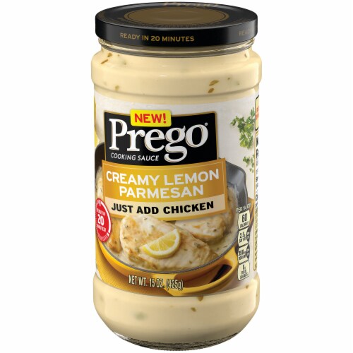 Prego Creamy Lemon Parmesan Cooking Sauce Perspective: right