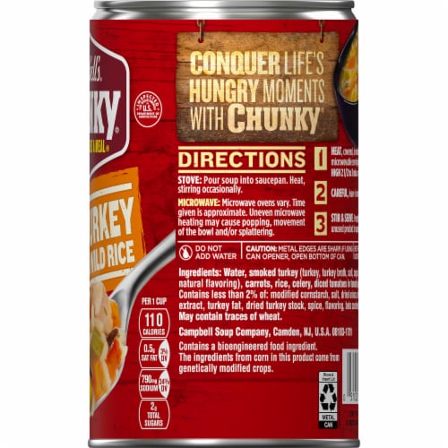 Campbell's® Chunky® Smoked Turkey with White & Wild Rice Soup Perspective: right