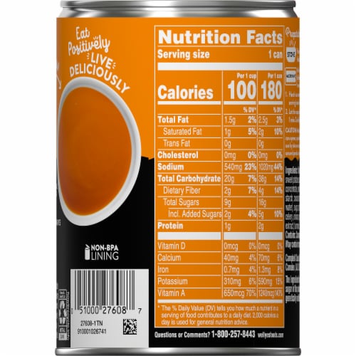 Campbell's Well Yes Soup Carrot Ginger Perspective: right