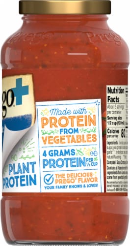 Prego® Plus Plant Protein Roasted Garlic & Herb Pasta Sauce Perspective: right