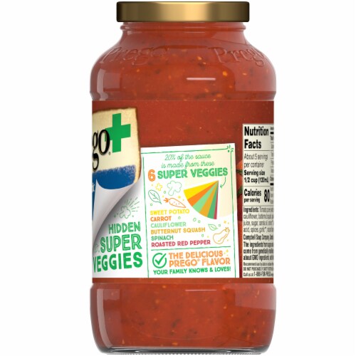 Prego Plus Super Hidden Veggies Roasted Garlic & Herb Flavored Pasta Sauce Perspective: right