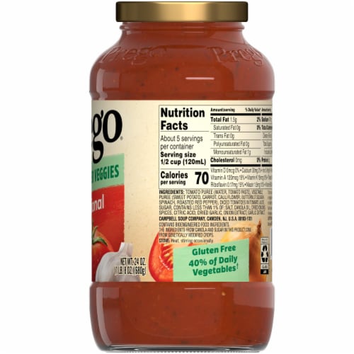 Prego Hidden Super Veggies Traditional Pasta Sauce Perspective: right