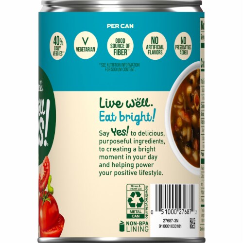 Campbell's Well Yes! Minestrone Soup Perspective: right