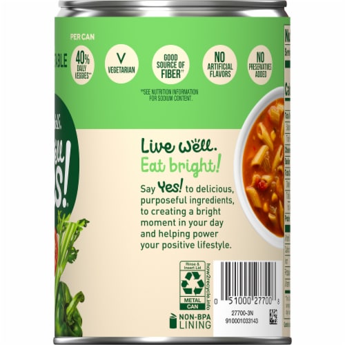 Campbell's Well Yes! Garden Vegetable Soup With Pasta Perspective: right
