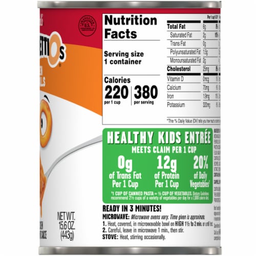 SpaghettiOs® Canned Pasta with Chicken Meatballs Perspective: right