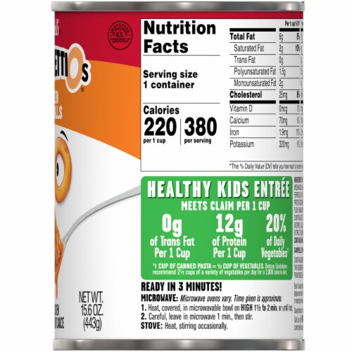 SpaghettiOs® Canned Pasta with Chicken Meatballs Perspective: right