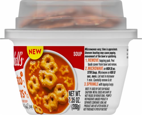 Campbell's® Tomato & Stars with Mini Pretzel Crisps Soup Perspective: right