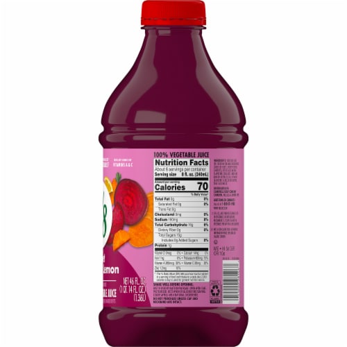 V8® Beet Ginger Lemon 100% Vegetable Juice Perspective: right