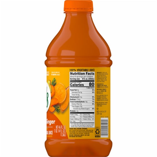 V8® Carrot Ginger 100% Vegetable Juice Perspective: right