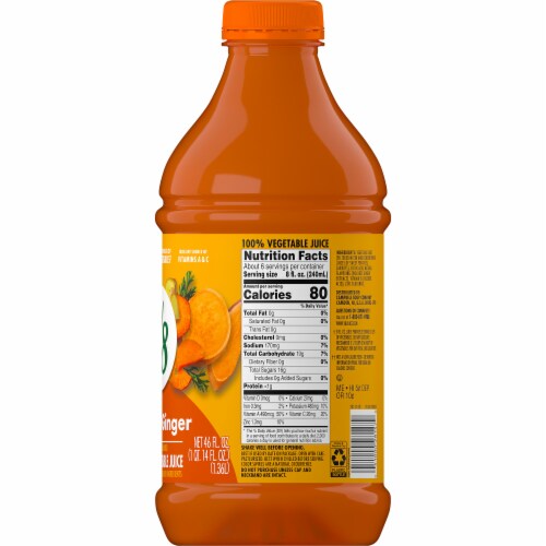 V8® Carrot Ginger 100% Vegetable Juice Perspective: right