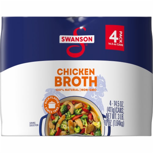 Swanson® 100% Natural Chicken Broth Perspective: right