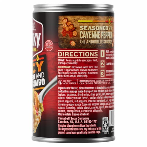 Campbell's® Spicy Chicken & Sausage Gumbo Chunky® Soup Perspective: right