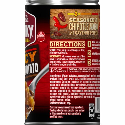 Campbell's® Chunky® Spicy Steak & Potato Soup Chunky Soup Perspective: right