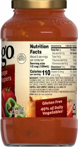 Prego® Sweet Sausage & Roasted Peppers Meat Sauce Perspective: right