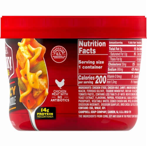 Campbell's® Chunky® Spicy Chicken Noodle Soup Perspective: right