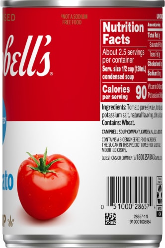 Campbell's® Condensed Unsalted Tomato Soup Perspective: right