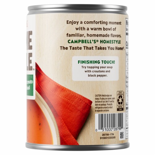 Campbell's Homestyle Healthy Request Harvest Tomato Soup With Basil Perspective: right
