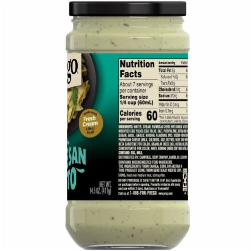 Prego Creamy Parmesan Pesto Pasta Sauce Perspective: right