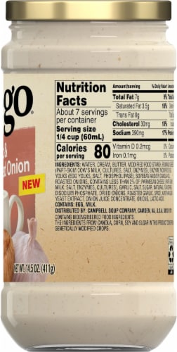 Prego® Garlic & Caramelized Onion Alfredo Sauce Perspective: right