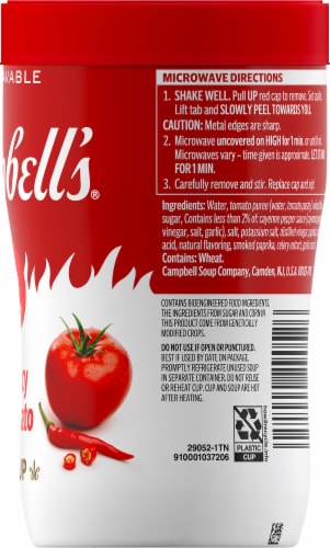 Campbell's® Spicy Tomato Sipping Soup Microwavable Cup, 11.1