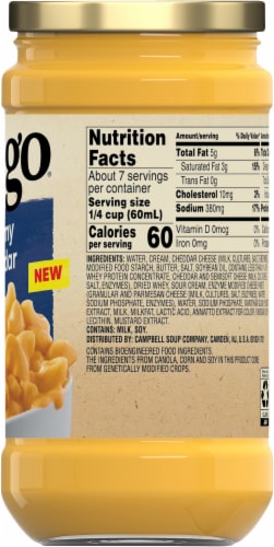 Prego® Creamy Cheddar Cheese Sauce Perspective: right