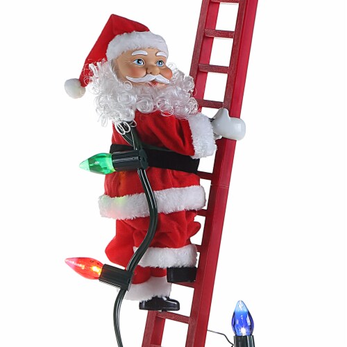 Mr. Christmas Super Climbing Plush Santa Perspective: right