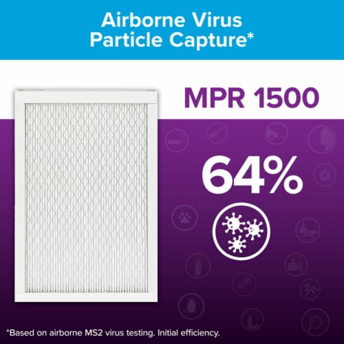 Filtrete™ Allergen Bacteria & Virus Furnace AC Air Filter 1500 MPR Perspective: right