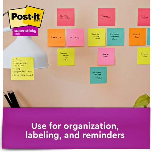 Post-it® Super Sticky Adhesive Miami Collection Notes Perspective: right