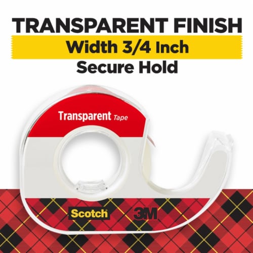 Scotch Transparent Tape 600 2P12 72 1/2 x 2592 3 Core Transparent 2/Pack  6002P1272, 1 - Pick 'n Save