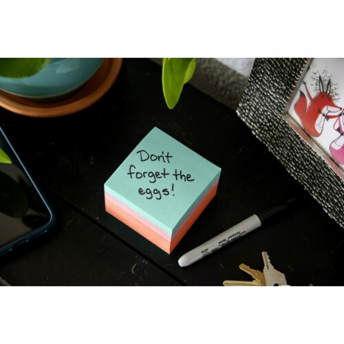 Post-it Mini Cube Sticky Notes - Wave Pink Perspective: right