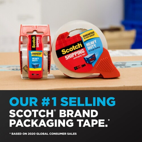 Scotch® Heavy Duty Shipping Packaging Tape, 1.88 in x 54.6 yd, 1 Roll and 1 Dispenser/Pack Perspective: right