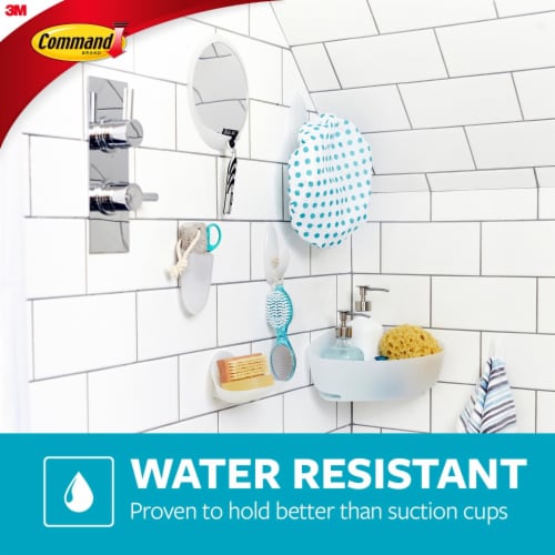 Command™ Damage-Free Hanging Water-Resistant Jumbo Bathroom Hooks Perspective: right
