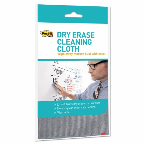 Post-it® Dry Erase Cleaning Cloth, 10.63  X 10.63  DEFCLOTH Perspective: right