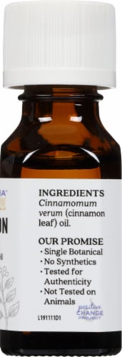 Aura Cacia Cinnamon Leaf Essential Oil Perspective: right