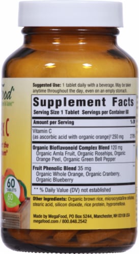 MegaFood® Complex C Tablets Perspective: right