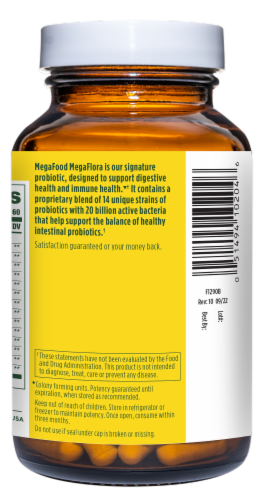 MegaFood® MegaFlora® Probiotic Capsules Perspective: right