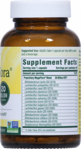 MegaFood® MegaFlora® Probiotic Dietary Supplement Perspective: right