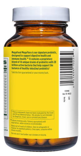 MegaFood® MegaFlora® Probiotic Capsules Perspective: right