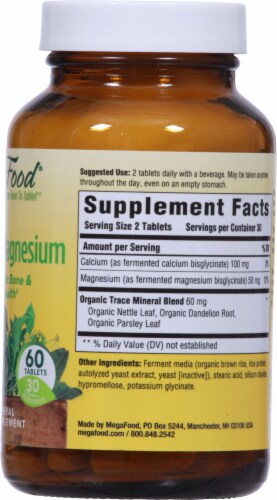 MegaFood® Calcium & Magnesium Dietary Supplements Perspective: right