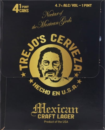 Lincoln Beer Company Trejo's Cerveza Mexican Craft Lager Beer Perspective: right