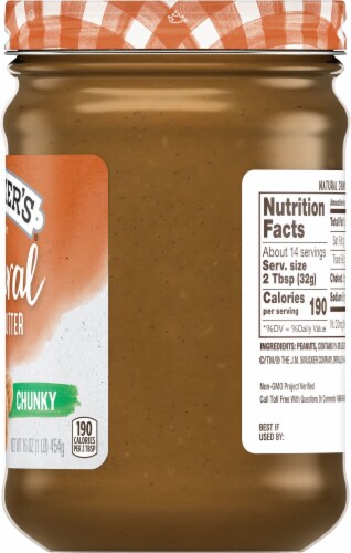Smucker's Natural Chunky Peanut Butter Perspective: right